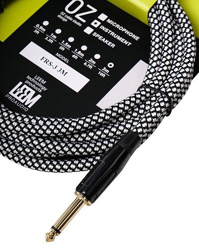 Leem FRS-3(GR/BK) Кабель инструментальный, черный/серый.
