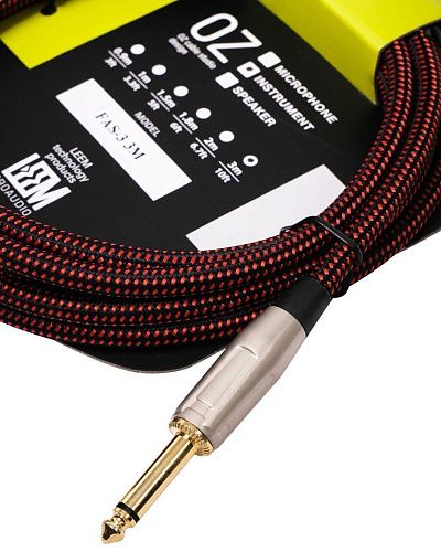 Leem FAS-3(BK/RD) Кабель инструментальный, черный/красный.