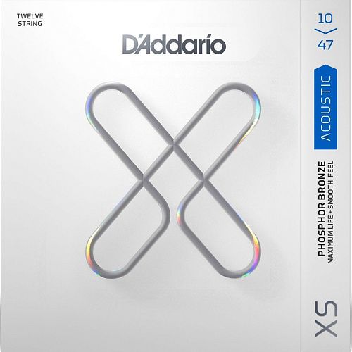 D'Addario XSAPB1047-12 XS Комплект струн для 12-струнной акустической гитары.