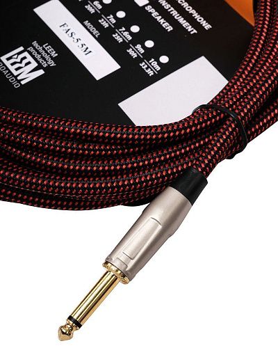 Leem FAS-5(BK/RD) Кабель инструментальный, черный/красный.