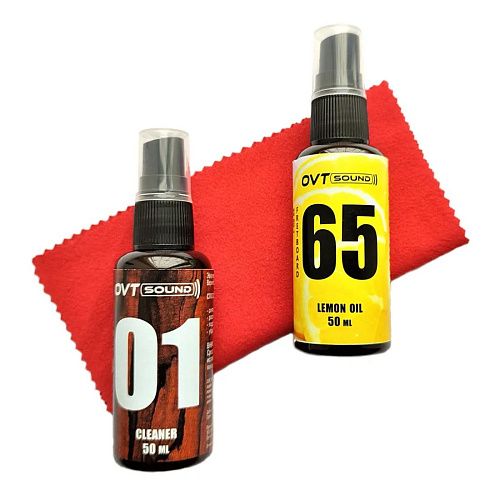 OVTSound OVTSound-oil.and.cl.50ml Комплект для ухода за накладкой грифа гитары: масло, очиститель, с